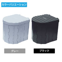 ピースアップ ポータブルトイレ OKT-01 (ブラック) 10001950BK 1個