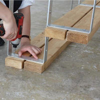 八幡ねじ ガーデンラック用DIY金具シルバー H360×D186　1個（直送品）