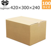 【100サイズ】開封口ミシン目付きダンボール 1セット（120枚）420×300×240mm NO262an logimart