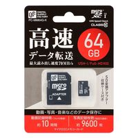 オーム電機 マイクロSDカード MM64GーK 01-0757 1個