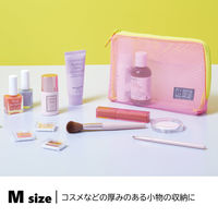 キングジム メッシュポーチ フラッティ シアー Mサイズ 黄 5164キイ 1個