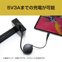 USB Type-Cケーブル 0.8m コード巻き取り USB3.2Gen2 USB（A）[オス] - USB（C）[オス] 1本