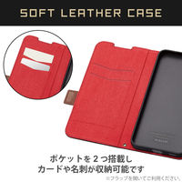 Galaxy A54 5G ケース ソフトレザー 手帳 衝撃吸収 ステッチ ブラック PM-G233PLFYBK エレコム 1個（直送品）