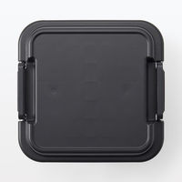 無印良品 ポリプロピレン頑丈収納ボックス ダークグレー 小 約幅40×奥行39×高さ37cm 30L 1セット（4個） 良品計画