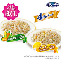 グランデリ 総合栄養食 ほぐし 4袋パック（野菜・チーズ 65g×各2袋）国産 1袋 ドッグフード 犬 ウェット パウチ