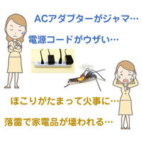 延長コード スリム回転USBタップ 2P式 4個口 2m USB2ポート 朝日電器 ELPA WBS-SL402USB（WD）