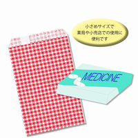 シモジマ 柄小袋 R-85 ギンガムミニ 赤 006521505 1束（200枚）