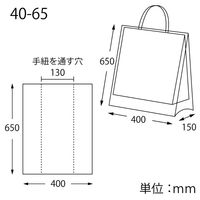 シモジマ ポリ袋 バイオレイニーポリ 40-65 (カスタム用) 006607155 1袋(50枚)