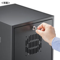 サンワサプライ 機器収納ボックス(幅300×奥行き350×高さ600mm) CP-KBOX7BK 1台（直送品）