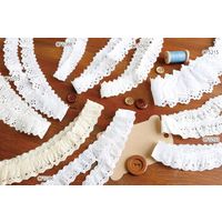 (株) 一 井 商 店 一井商店 綿レースフリル ミニ花柄 幅20mm 10m巻 白 CF5088-0 1セット(長さ10m×2巻)（直送品）