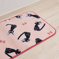 センコー 魔女の宅急便 ジジパターン インテリアマット 約50×120cm ピンク MZI221106 1枚（直送品）