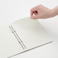 無印良品 ノート型はがせるルーズリーフ A5・5mm方眼 20穴 50枚 グレー 1セット（2冊） 良品計画