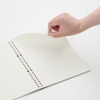 無印良品 ノート型はがせるルーズリーフ B5・6mm横罫 26穴 50枚 黒 1セット（2冊） 良品計画