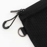 無印良品 ポリエステルダブルファスナーケース S 黒 約10×13.5cm 1セット（4個） 良品計画