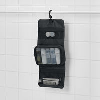 無印良品 ポリエステル 吊るして使える着脱ポーチ付ケース 黒 約12×18×4.5cm 良品計画