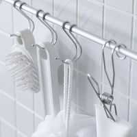 無印良品 ステンレス横ブレしにくいフック 小 3個入 約直径1×2.5cm 1セット（9個：3個入×3） 良品計画