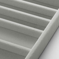 無印良品 重なるベロアケースネックレス用 アクリルケース用 約幅23.5×奥行15.5×高さ2.5cm 良品計画