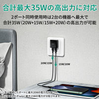 USB充電器 35W USB Type-C 2ポート Minima Duo ブラック AC充電器 1個 AUKEY