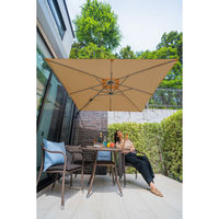 重し不要・取付簡単　オーニングパラソル　パラシェード　スクエア　ブラウン PDSQ1-BR 1個（直送品）