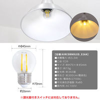 大河商事 LED電球 E26 フィラメント E26A 電球色 2700K　1台（直送品）