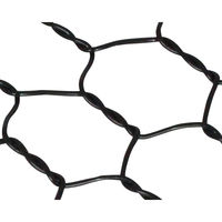 吉田隆 ビニール亀甲金網 ブラック 線径0.85mm(#20)×幅910mm×長さ30m 00956413 1巻