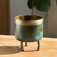 (株)リーフ Leaf Corp 鉢カバー ドブラオールドグリーンポット14 269587 1個（直送品）