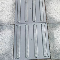 セーフラン安全用品 ステンレス点字タイル 300x300mm 線状突起 J2540-ST 1枚