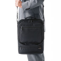 ビジネスバッグ 15.6インチワイド 3WAY ブラック 縦型 通勤用 BAG-3WAY23BK 1個