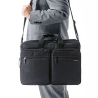 ビジネスバッグ 15.6インチワイド 3WAY ブラック 出張用 大型 BAG-3WAY22BK 1個（直送品）