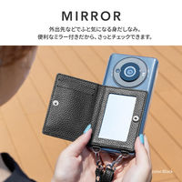 AQUOS R8 pro SH-51D ショルダーストラップ付きレザーケース 「SHOULDER POCKET」 ライトグレー 1個（直送品）