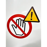 JIS警告標識ピクトサインステッカーW200　CAV-06S　高電圧・送電中・変電室・変電設備・発電設備・蓄電池設備・感電注意　1枚（直送品）