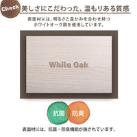 ホームテイスト デザインフロアベッド リテ ダブル 幅1455×奥行2150×高さ450ｍm ホワイトオーク MOD-D 1台（直送品）