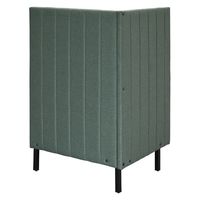 【車上渡し】アール・エフ・ヤマカワ カッコ ソファ 片側パネル コンセント付 幅760mm グリーン RFFBS-7612GNK-NC 1台（直送品）