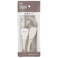 オーム電機 2m延長コードフリープラグ22 00-1613 1個