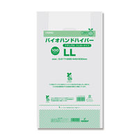 シモジマ レジ袋 バイオハンドハイパー LL ナチュラル 006901895 1袋(100枚)