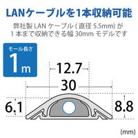 エレコム 床用モール(木目) LD-GA1207/WD 1個