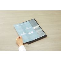 コクヨ 2つ折りクリヤーブック＜BIZRACK＞(固定式 サイドスローR) ブラウンブラック ラ-BRFL10ND 1冊