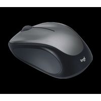 ロジクール 無線（ワイヤレス）マウス 3ボタン 左右対称 電池式 サイドラバー加工 M235SNSV シルバー 1個