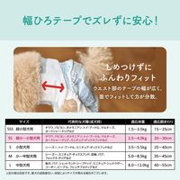 エリエール キミおもい リラックスウェア SS テープ 超小～超小型犬（女の子男の子共用タイプ）38枚入 3袋 大王製紙