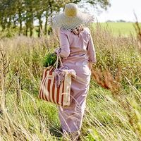 杉田エース Bloomingvilleジュートショッピングバッグ CXE956942 1セット(4個)（直送品）