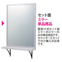 【軒先渡し】セット面ウォールミラー(サンドホワイト)FV-5519-1-SW　1台　フィフティ・ヴィジョナリー（直送品）