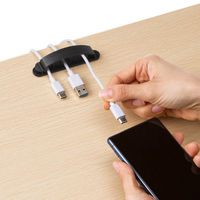 サンワサプライ 粘着固定ケーブルホルダー(フタ付き・3個入り) CA-513 1個