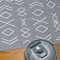 ベストコ フロアマット抗菌 防カビ 防臭 防炎 120×120cm ダークグレー ND-4584 クラシオン 1個（直送品）