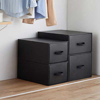 ベストコ 収納 ボックス 幅39×奥行53×高さ30cm ブラック ND-9546 L39 Reuse Dan Box シリーズ 1個（直送品）