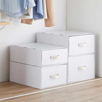 ベストコ 収納 ボックス 幅44×奥行53×高さ23cm ホワイト ND-9541 WM44 Reuse Dan Box シリーズ 1個（直送品）