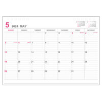 ナカバヤシ 【2024年版】ロジカル卓上カレンダー Wリング B6 ホワイト CLT-B602-24W 1冊（直送品）