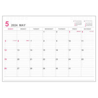 ナカバヤシ 【2024年版】卓上カレンダー ペーパーリング A5 ブラック COC-CLTP-A502-24D 1冊（直送品）