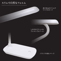 大河商事 ＬＥＤデスクライト　タッチ式　フレキシブルアーム　無段階調光　昼白色　ブラック wasser36-BK 1台（直送品）