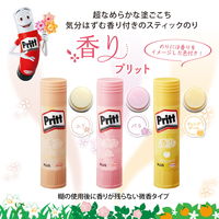 プラス スティックのり 香りプリット レギュラーサイズ 約10g 3本アソートセット 29775 1セット(15本:3本×5)