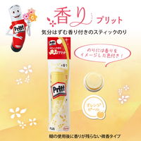 プラス スティックのり 香りプリット レギュラーサイズ 約10g オレンジピール 29774 1セット(5本)